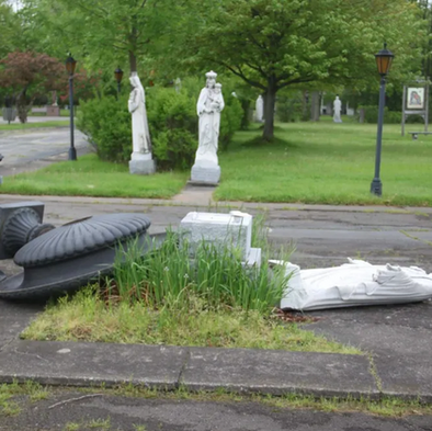 Columbus, St. Junipero Serra, St. Louis, and now Jesus Christ and Our Lady of Fatima