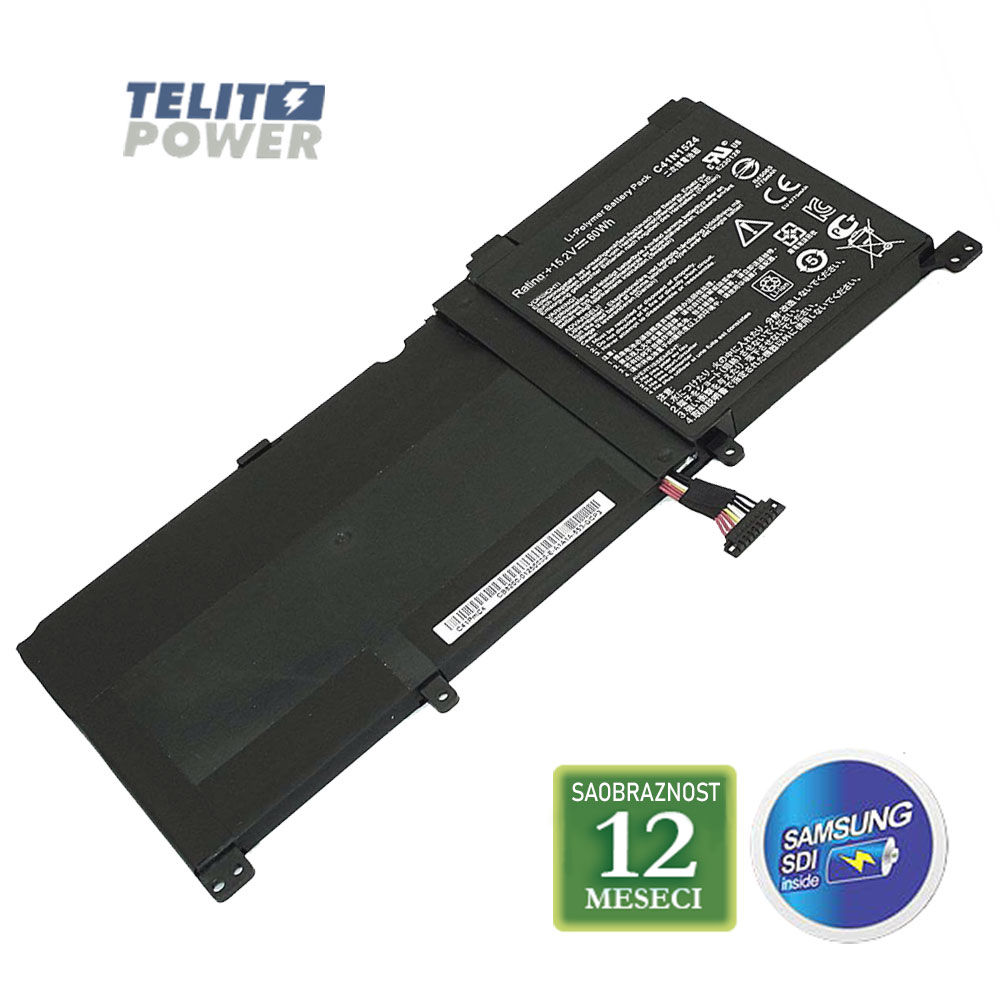 Baterija za laptop ASUS ZenBook N501VW / C41N1524  15.2V 60Wh / 3800mAh