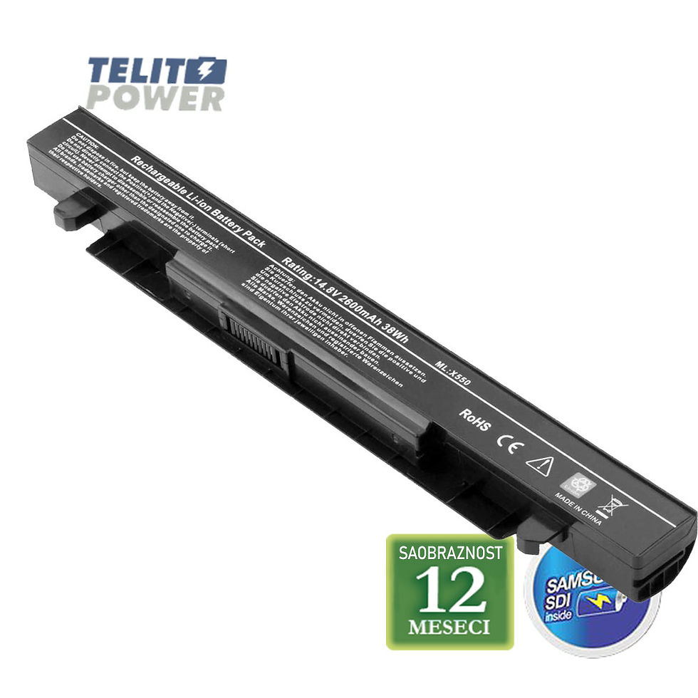 Thumbnail: Baterija za laptop ASUS X550 Serija A41-X550A 14.4 V  2600mAh