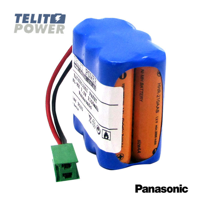 Thumbnail: Baterija NIMH 7.2V 2100mAh Panasonic za mašinu za reglažu trapa CEMB DWA400R/800