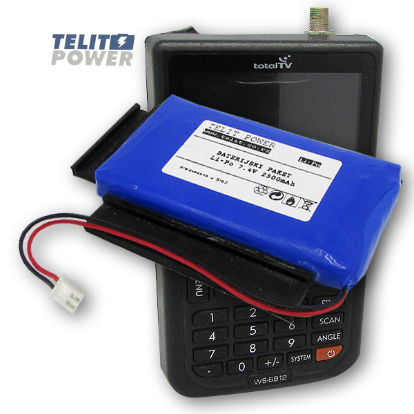 Li‑Po 7.4V 2300mAh baterija za WS6912 Satlink TOTAL TV tragač signala