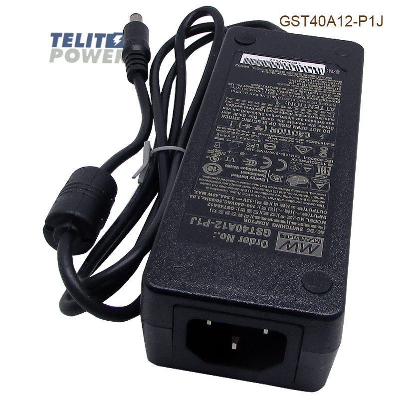 Mean Well GST40A12-P1J desktop AC/DC Adapter