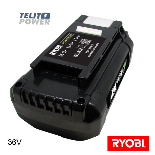 Thumbnail: 36V 4000mAh Litijum Ion - Baterija za ručni alat RYOBI  BPL3640 BPL3650
