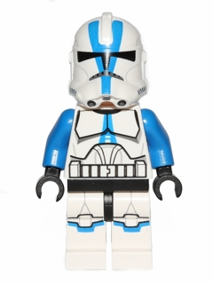 LEGO sw0445 Clone Trooper, 501st Legion (Phase 2) - Blue Arms, Large Eyes Used
