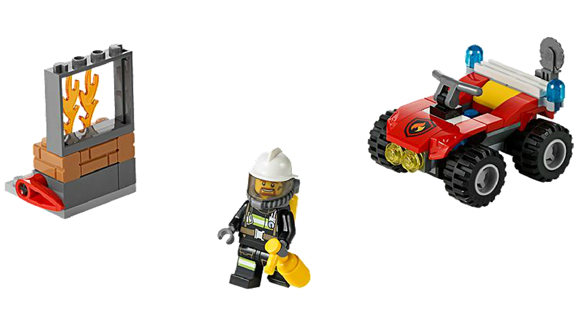 LEGO 60105 Fire ATV 100% complete with mini figures and instructions