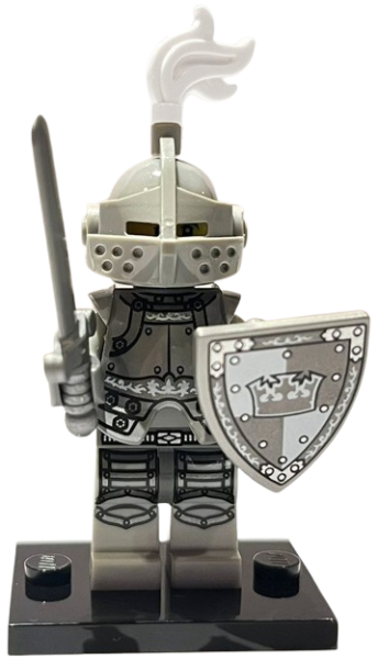 LEGO col09 Heroic Knight, Series 9 (Complete Set with Stand and Accessories) COM