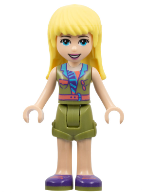 LEGO frnd0375 Friends Stephanie - Olive Green Shorts and Top, Dark Purple Shoes New