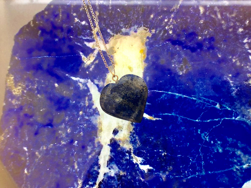 Miniatura: Heart Lapis Lazuli ReikiMiAlma Crysral Necklace