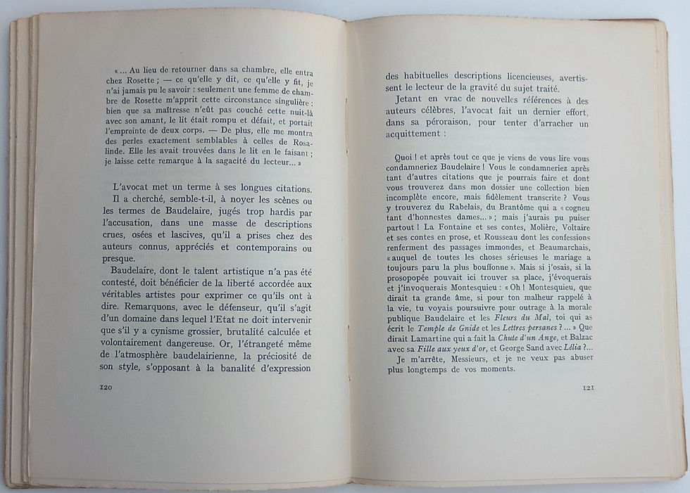 Miniature : Georges Brosset - Le procès des Fleurs du mal