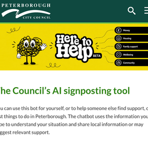 Introducing Here to Help: Peterborough’s new Social Prescribing Chatbot
