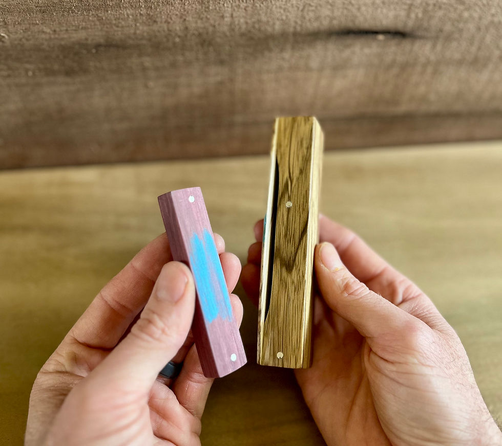 Thumbnail: Limba Scratch Box with Purple Heart Striker