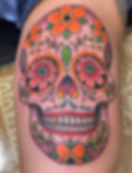 color day of the dead tattoo