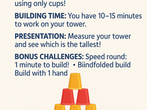 Cup tower challenges
