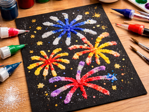 Firework Salt Painting