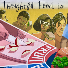 Detail of Food for Thought Mural