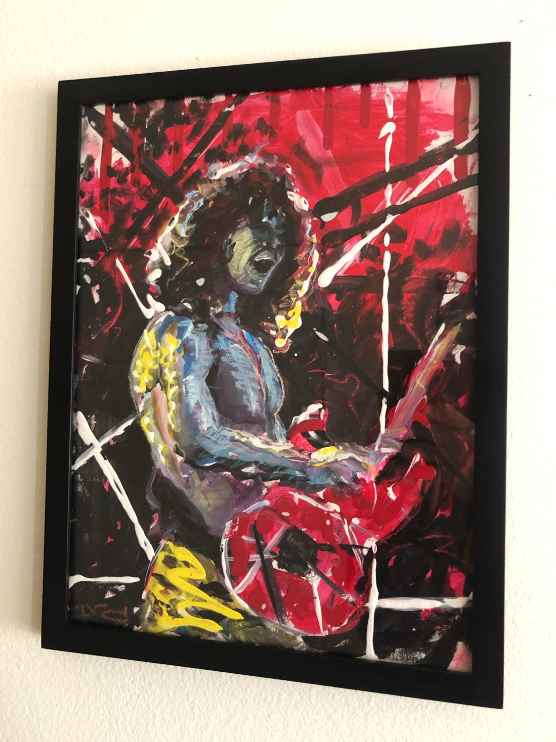 Eruption - 11”x14”, acrylic, ready to hang framed