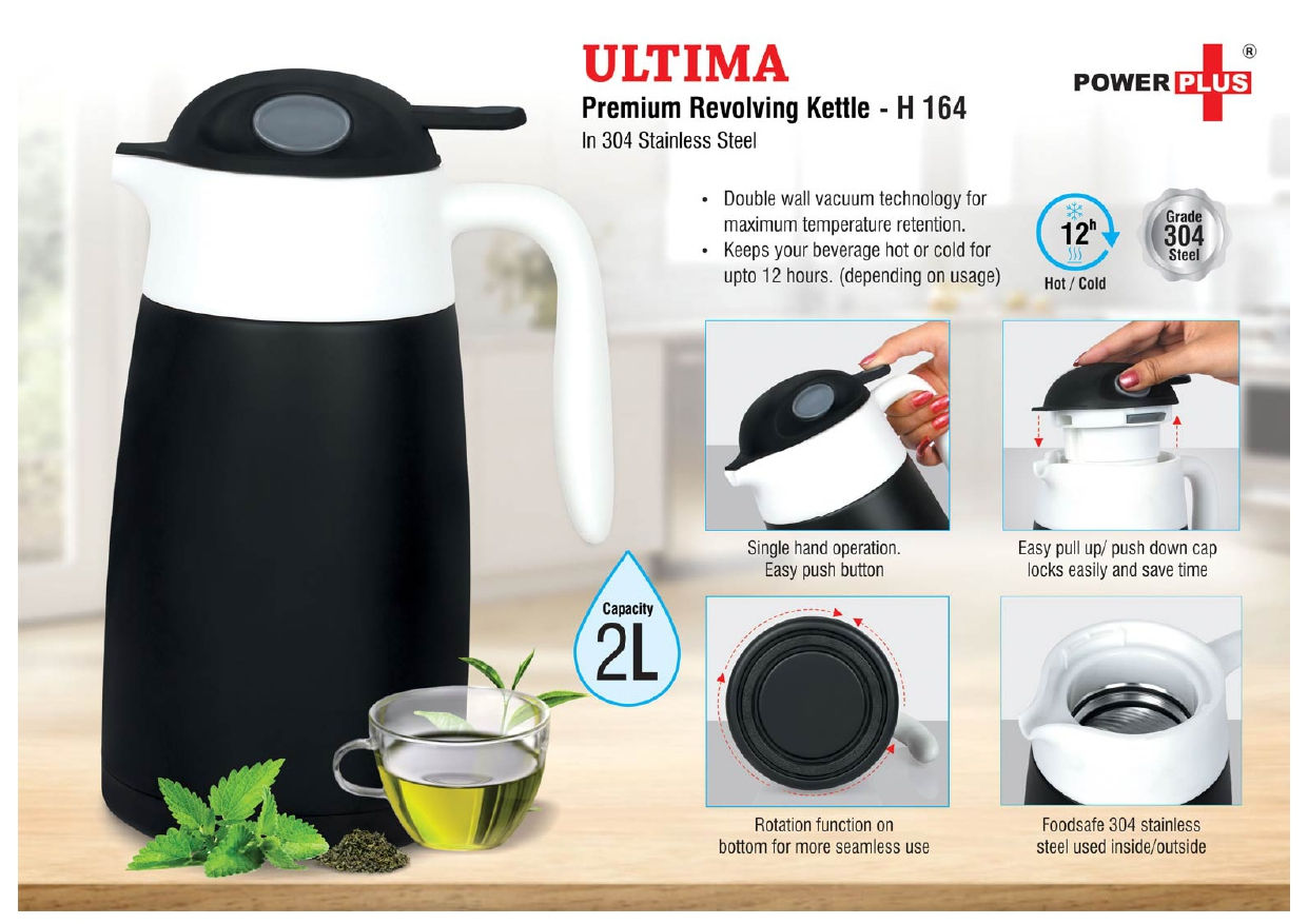 Ultima: Premium revolving flask in stainless steel |  EAEA | EA;H164 | D1700