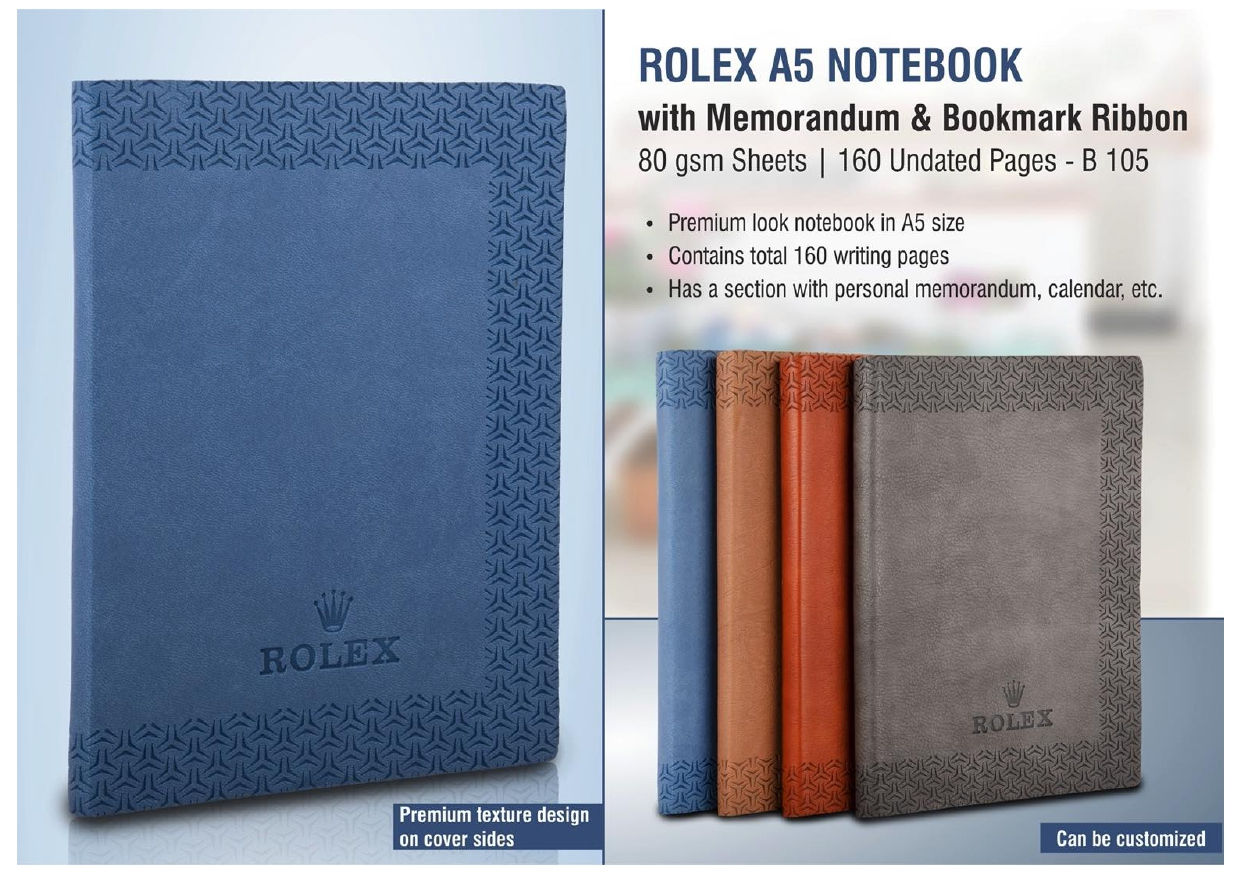 Rolex A5 notebook with memorandum & Bookmark ribbon | EAEA | EA;B105 | D228