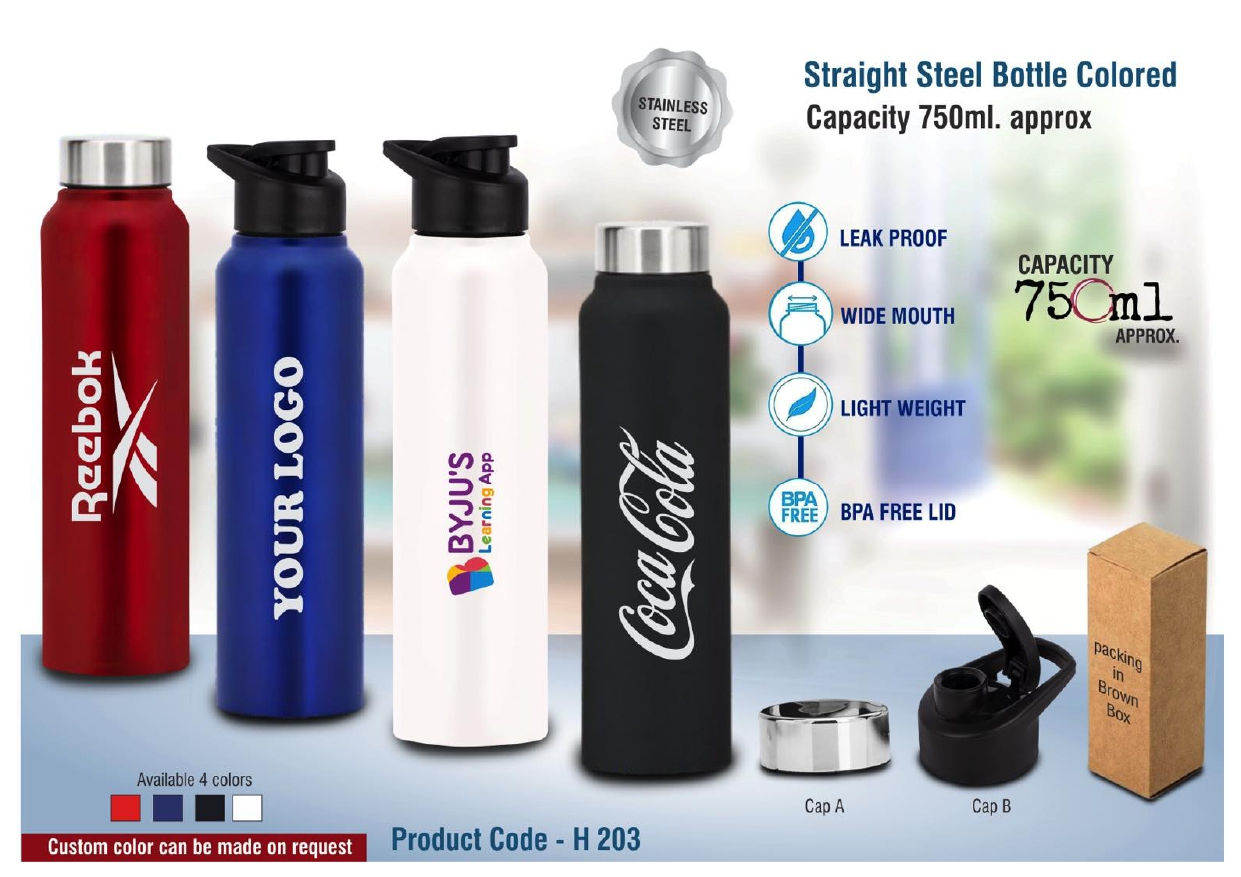 Single wall bottle Colored |   EAEA  | Stainless Steel |  EA;H203  |  D292
