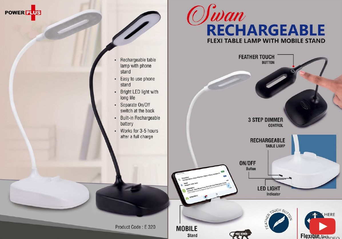 Rechargeable Flexi table lamp with Mobile stand |  EAEA | EA;E320 | D516