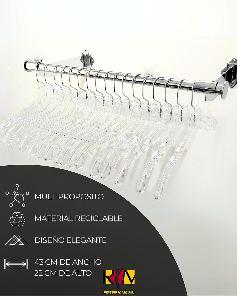 Miniatura: Gancho de Plástico Transparente Premium | Exhibición Impecable