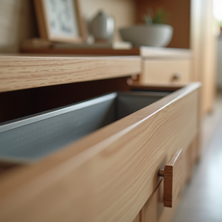 รางลิ้นชักรับข้างสำหรับโต๊ะเครื่องแป้ง