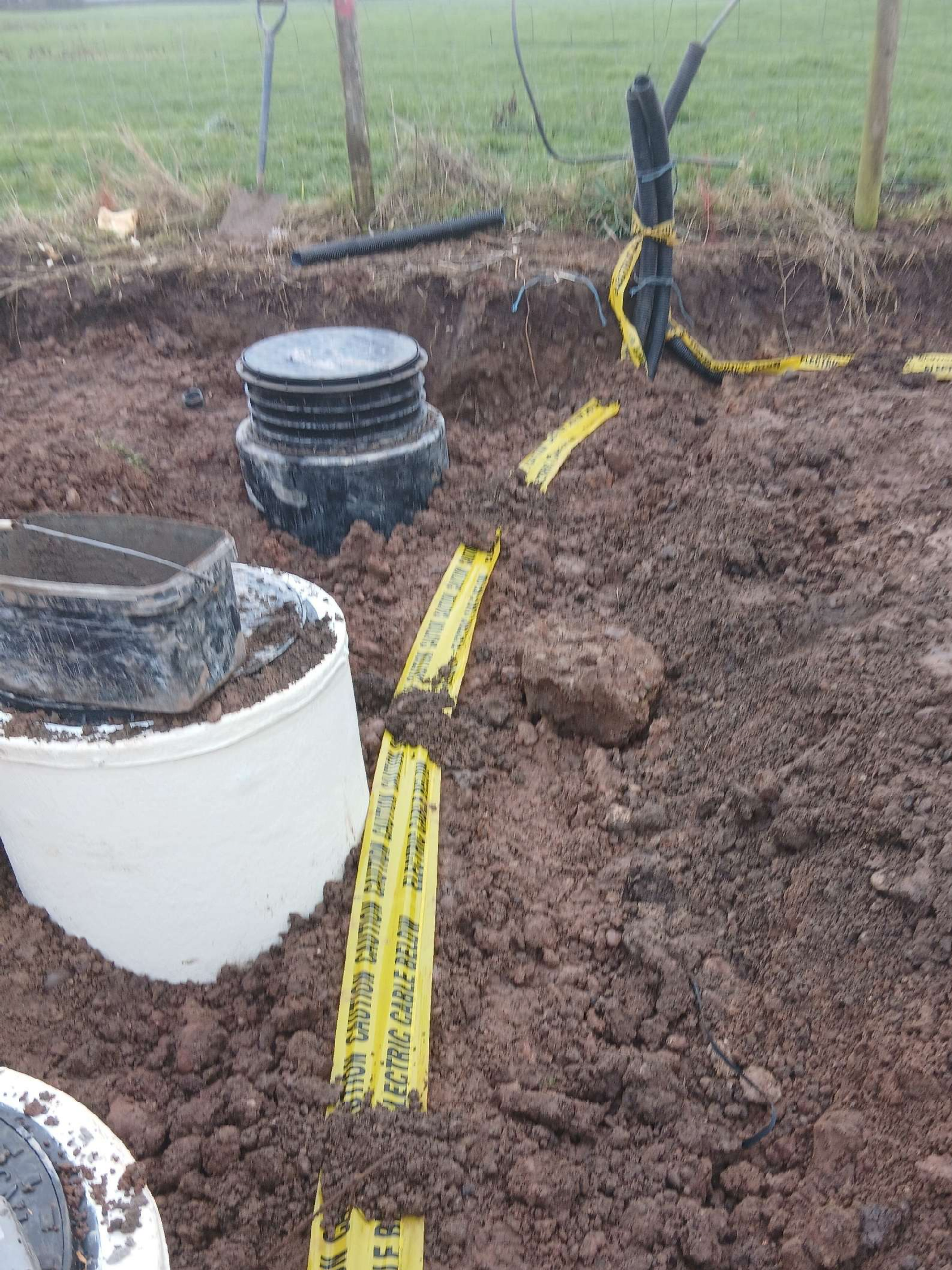 septic tank buried underground
