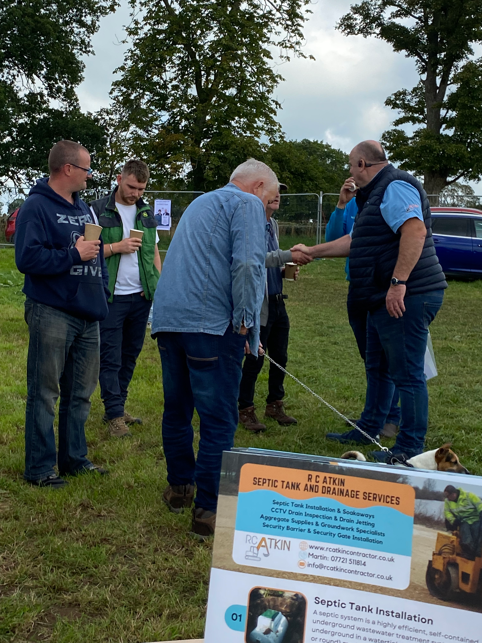 Martin at R C Atkin Contractors speaking to visitors at Eccleshall Show 2023