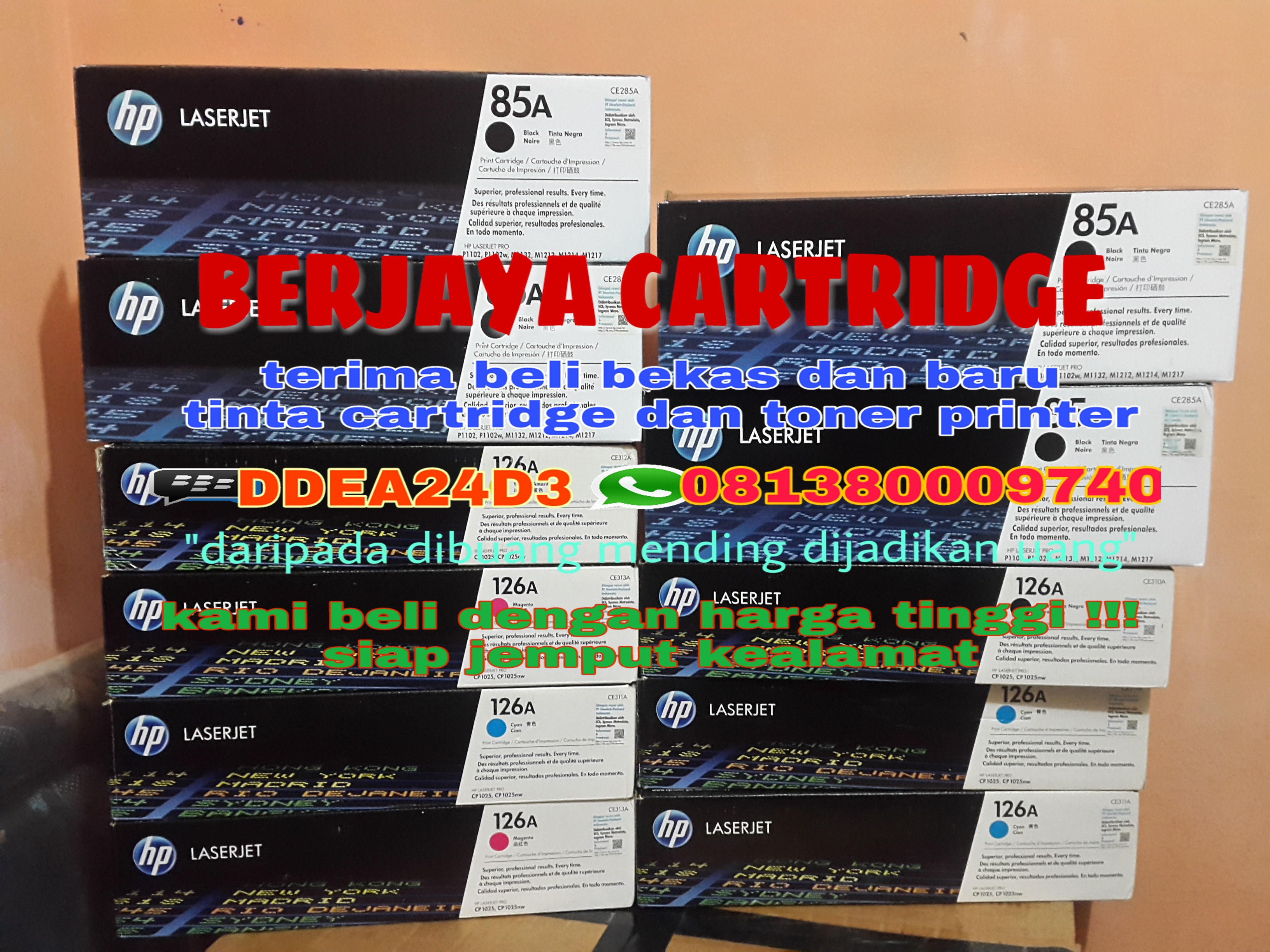 dibeli dengan harga tinggi tinta toner bekas