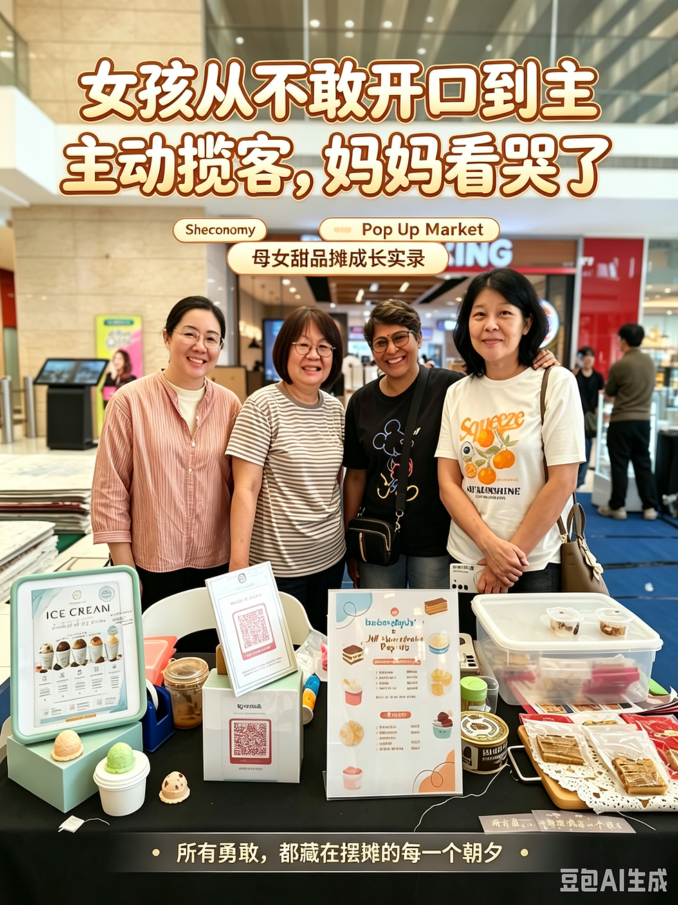 母女市集搭档:比起卖空蛋糕,女儿的蜕变更珍贵