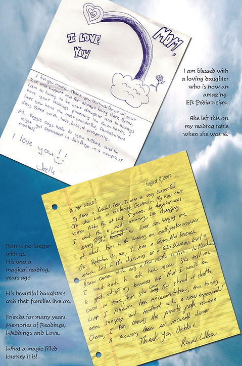 Letter from my daughter when she was a teen and a recommendation form the elder of a dear family.
