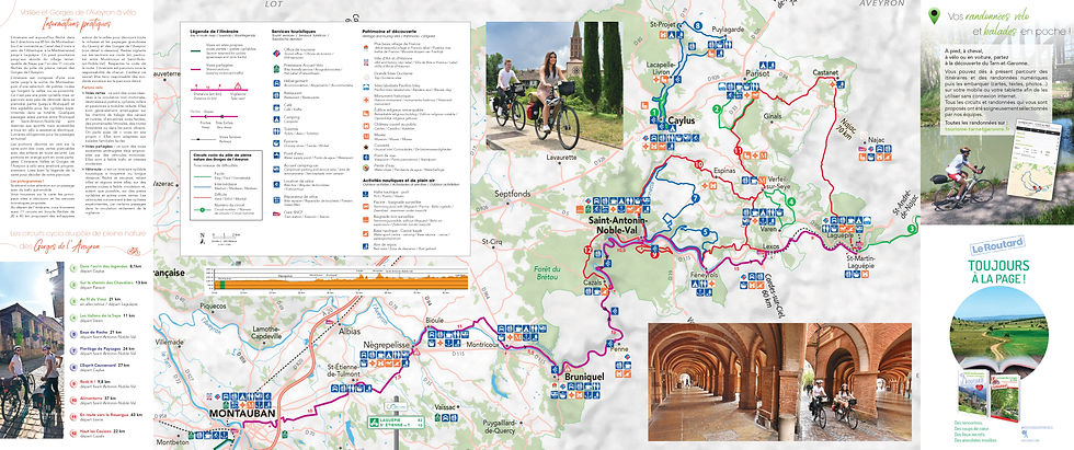 Miniature : Carte véloroute Vallée et Gorges de l'Aveyron