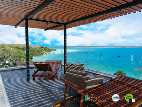 MBH Maya Bacalar el hotel que tiene una de las vistas privilegiadas de la Laguna de los Siete Colore