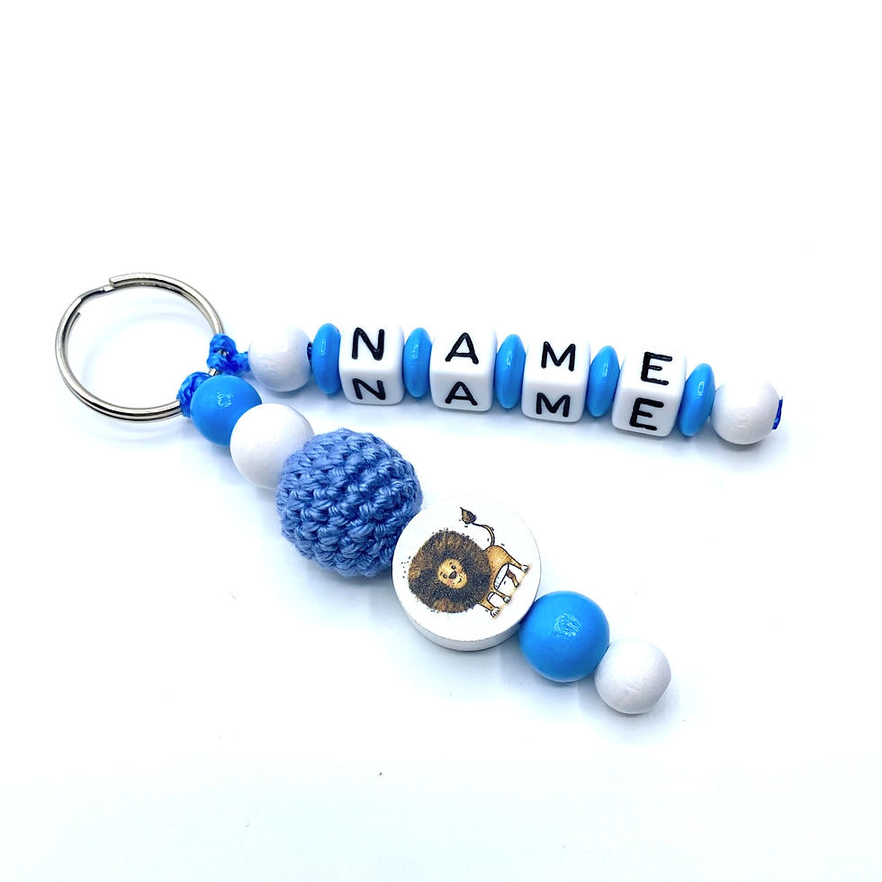 Miniaturbild: Schlüsselanhänger Sternzeichen Löwe personalisiert mit Namen, Geschenkidee