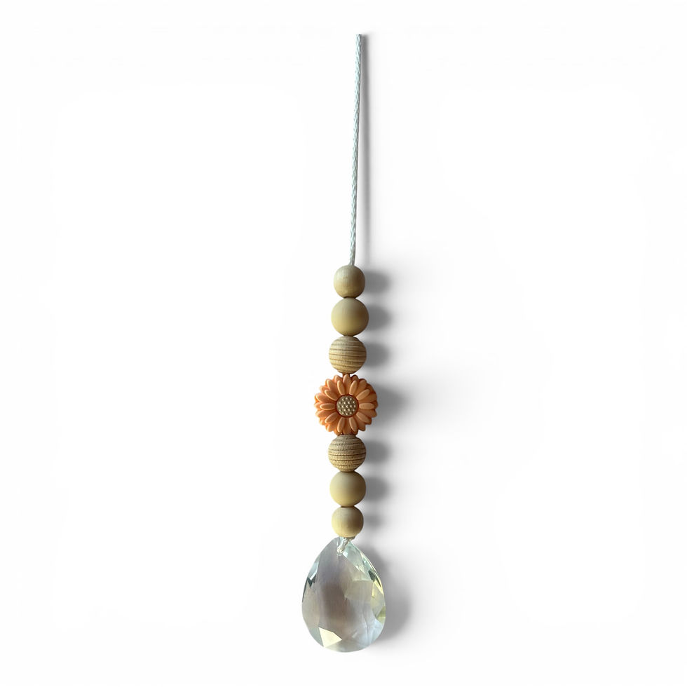 Miniaturbild: Sonnenfänger Blume Kristall klar -Handgefertigter Suncatcher Lichtfänger Fenster