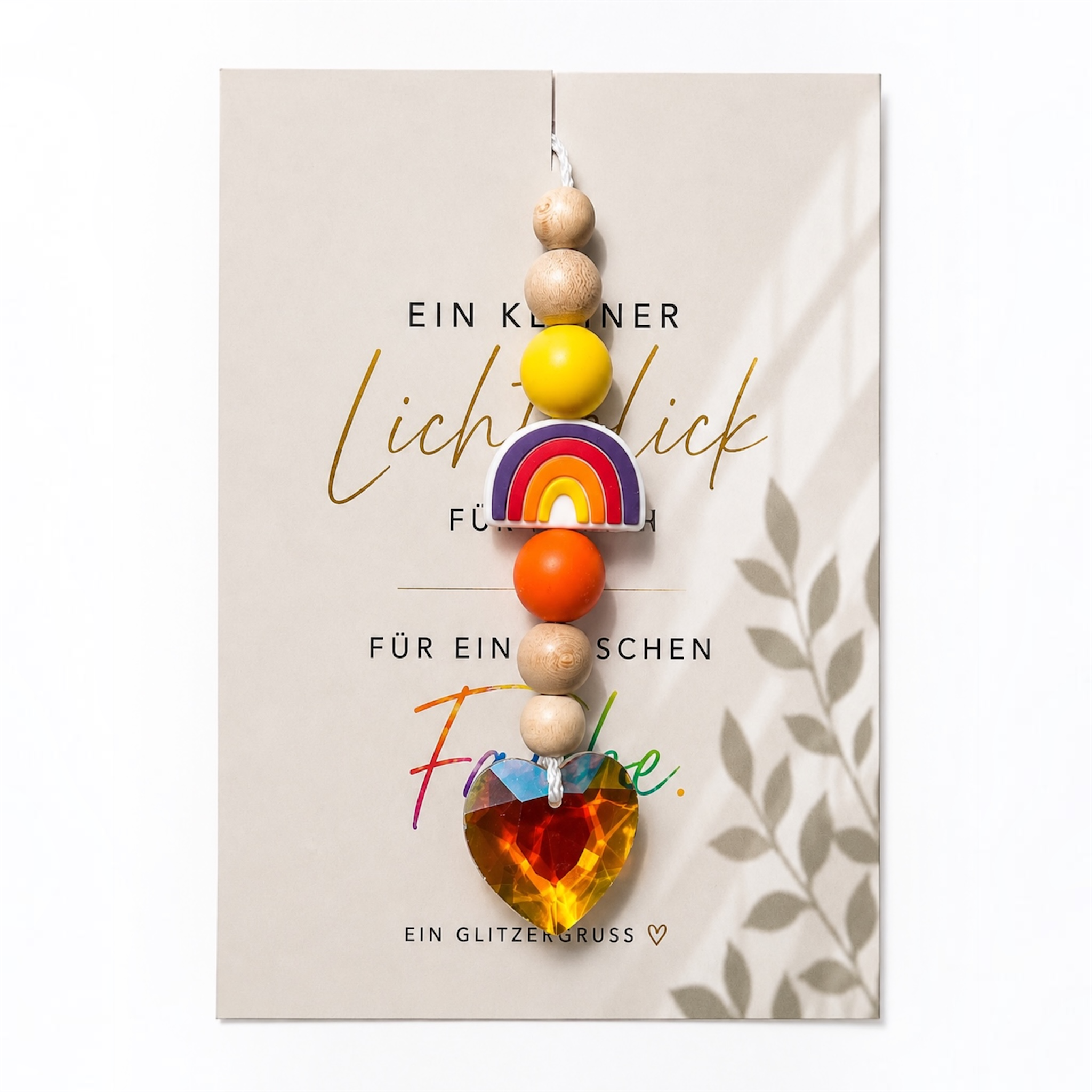 Sonnenfänger Regenbogen Herz Kristall bunt - Suncatcher Lichtfänger