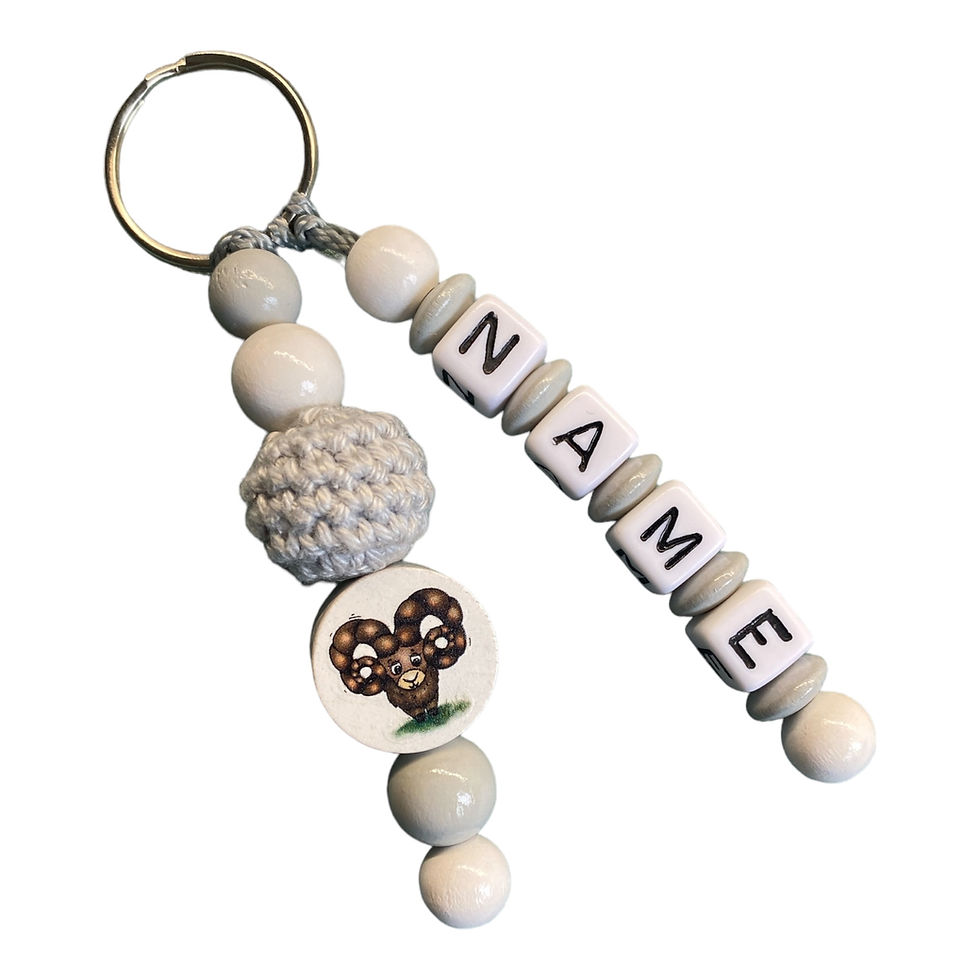Miniaturbild: Schlüsselanhänger Sternzeichen Widder personalisiert mit Namen, Geschenkidee