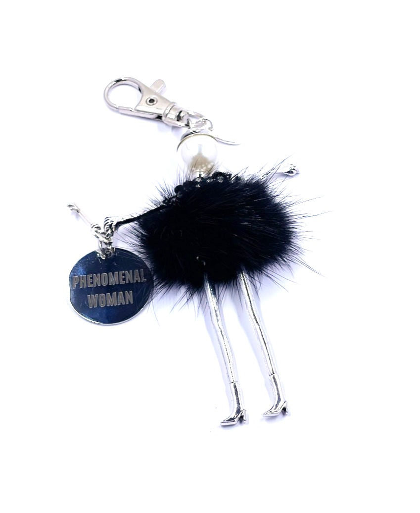 Thumbnail: Black Dress Doll Purse Charms