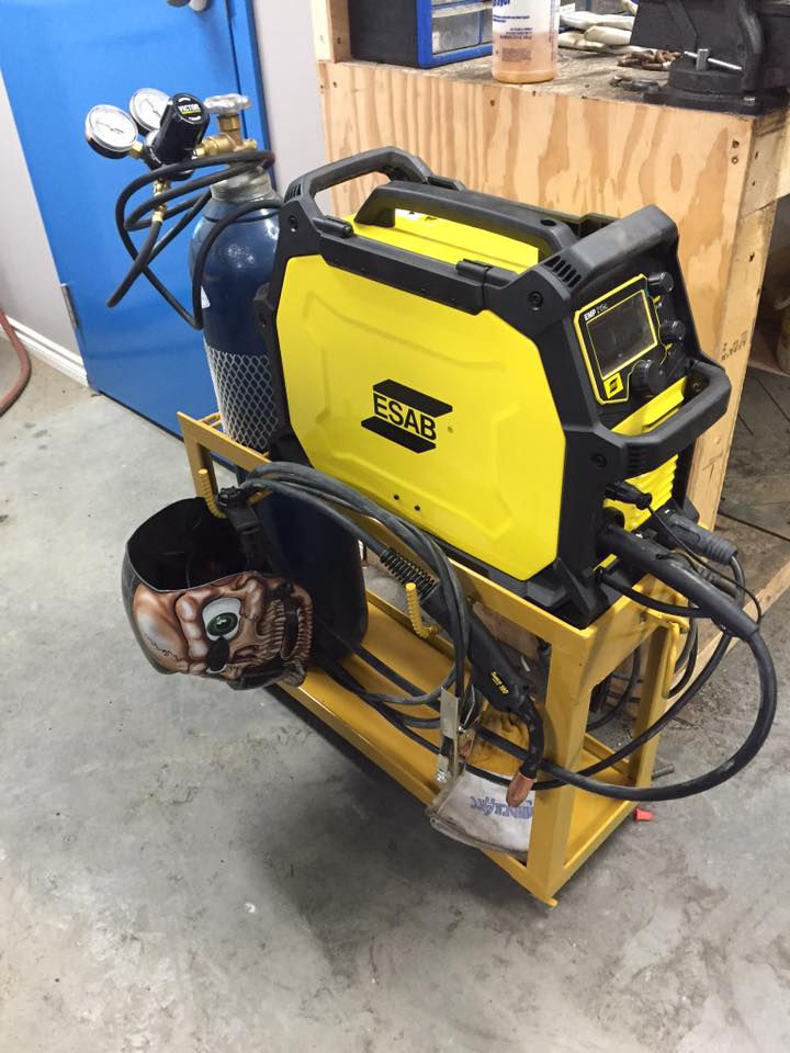 Welder ESAB EMP 215ic 110_220v Mig,tig,or stick Comes with gas and cart 200 day