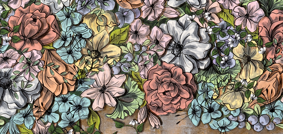 colourful flower background art