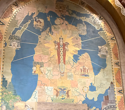 mural in lobby of the Guardian Building, Detroit, Michigan