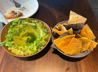 guacamole and chips at Vecino, Detroit, Michigan