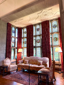 couch in of the Ford House, Grosse Pointe, Michigan