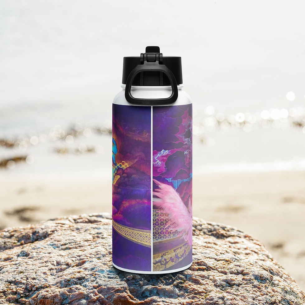 Thumbnail: Anything is Possible Stainless steel water bottle with a straw lid