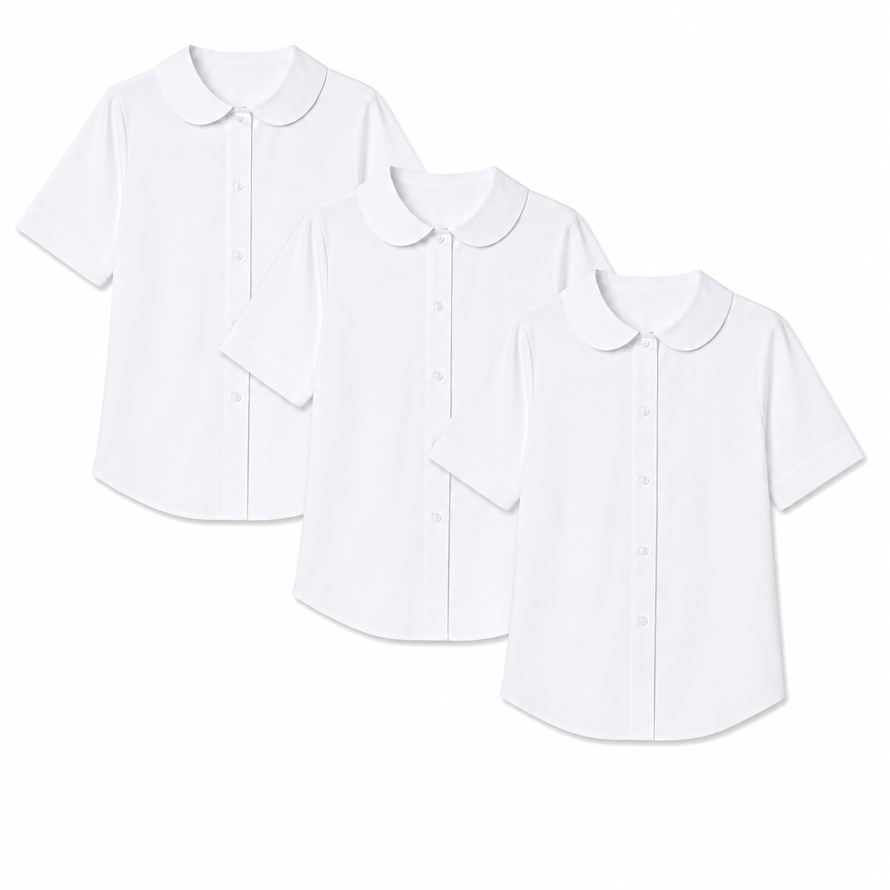 Girls St. Philip's Peter Pan Button Down 3 Pack