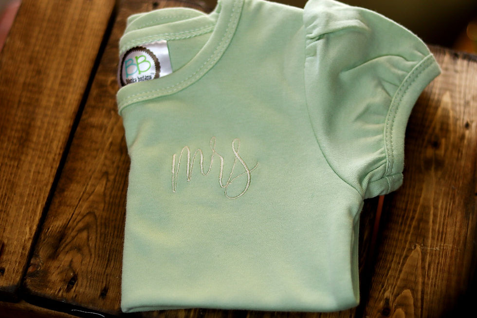 Thumbnail: Girls Monogram  Ruffled T-Shirt Short Sleeve