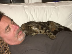 Jeter and Mark Enjoy a Cat Nap
