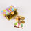 Thumbnail: Handmade kisslock fabric purse - Color mum - Flying geese in softly