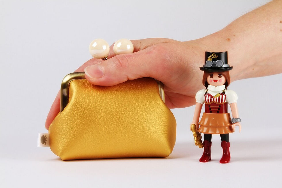 Thumbnail: Color mum - Faux leather - Pearly yellow