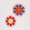 Thumbnail: Set of 2 quilting stickers - Sunshine / Summer Ombre Star Quilt